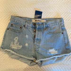 Brandy Melville Distressed Denim Short